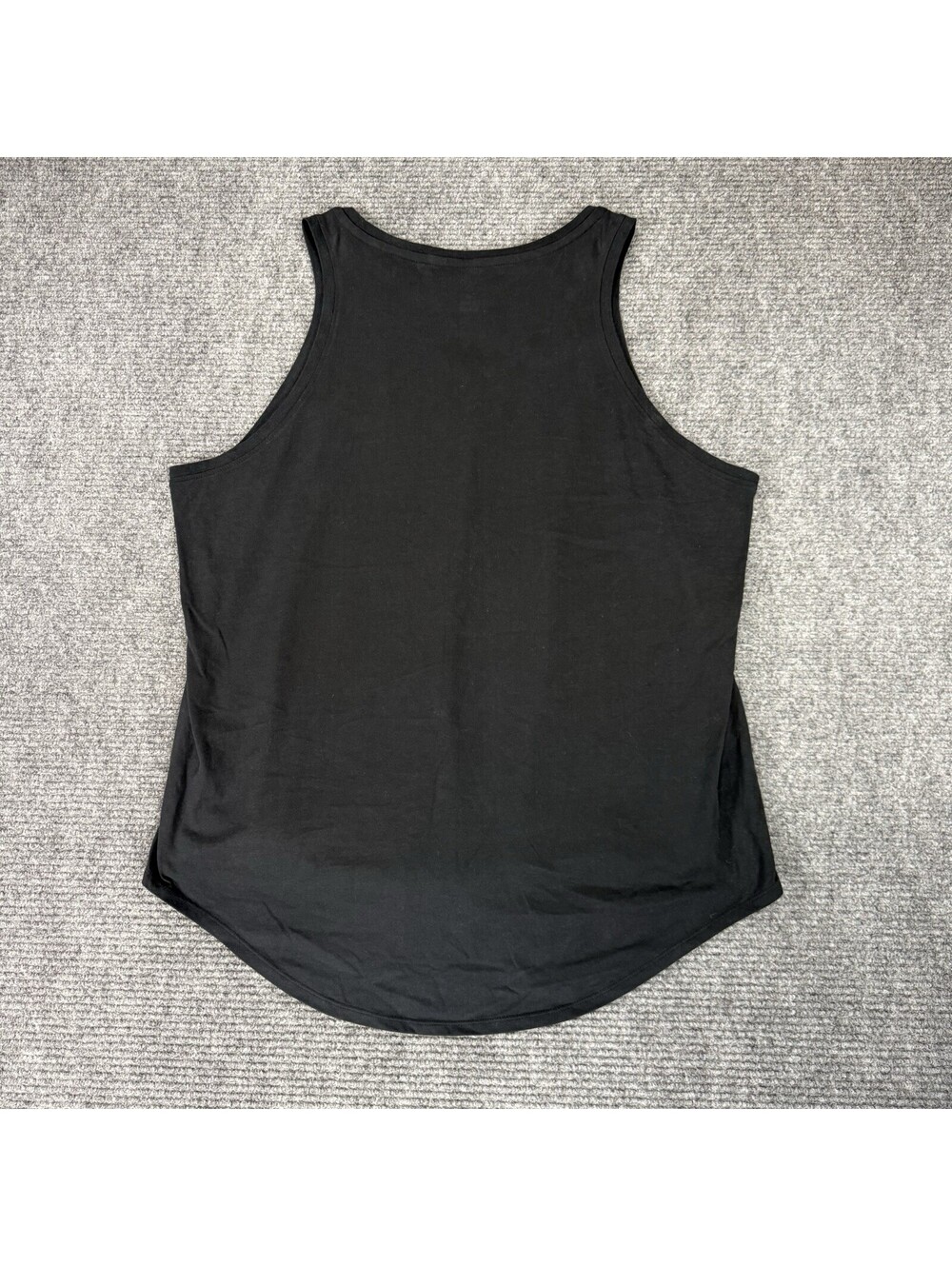 Women's Nike Plus 3X  Dri-Fit Dry Standard FIt Scoop Bottom Tank Top Black Color - Picture 2 of 4